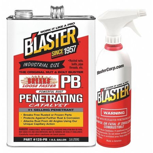 128-PB - Blaster Chemical PB Blaster Penetrating Catalyst, Type: Powerful penetrant frees rusted or frozen parts, Size: Gallon Pour Can, Case Qty: 4/case