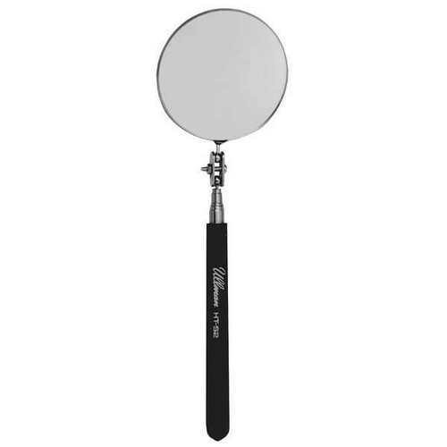 HTS-2 - Telescoping Inspection Mirror, Round, 3-1/4 in dia, 10-1/2 in L to 29-1/2 in L