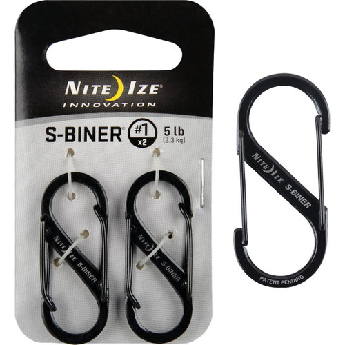 SB1-2PK-01 - Nite Ize S-Biner Size 1 5 Lb. Capacity S-Clip Key Ring (2-Pack)