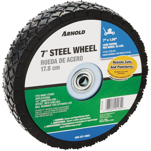 490-321-0001 - Arnold 7 In. x 1.5 In. Offset Hub Wheel