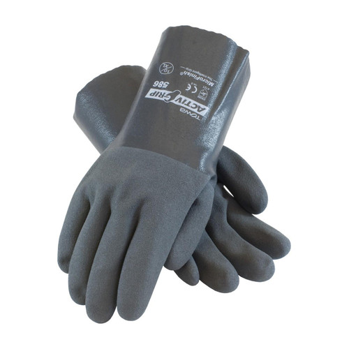 56-AG586/L - Protective Industrial Products ActivGrip Nitrile Gloves, Type: Nitrile dipped gloves, Style: Nitrile with micro-finish grip, Material: Nitrile dip, Size: Large