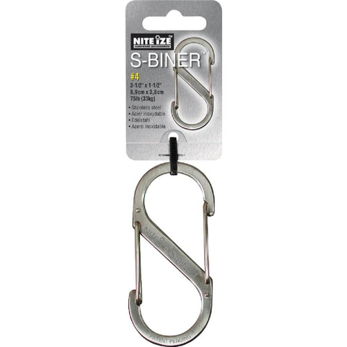 SB2-03-11 - Nite Ize S-Biner Size 2 10 Lb. Capacity Stainless Steel S-Clip Key Ring