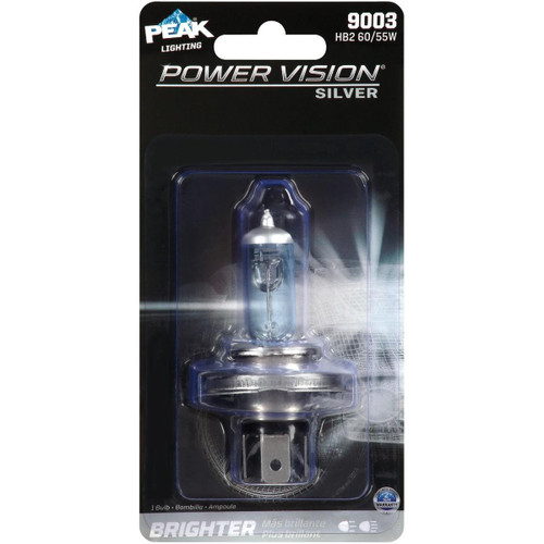 9003PVS-BPP - PEAK Power Vision Silver 9003 HB2 12.8V Halogen Automotive Bulb