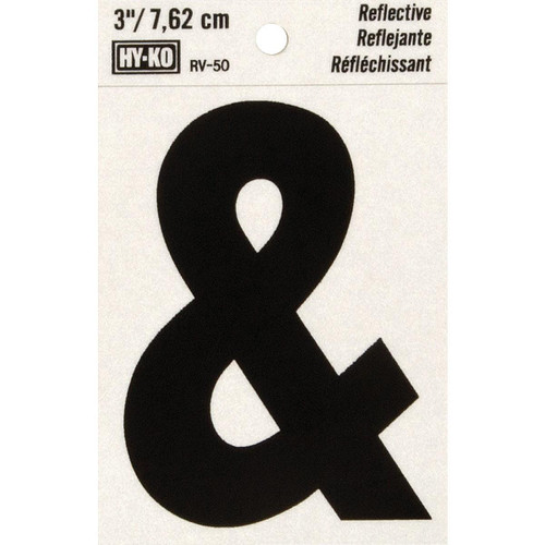 RV-50/AM - Hy-Ko 3 In. Vinyl Adhesive Symbol, Ampersand