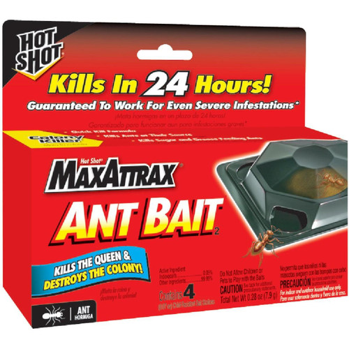 HG-2040W - Hot Shot MaxAttrax 0.28 Oz. Solid Ant Bait Station (4-Pack)