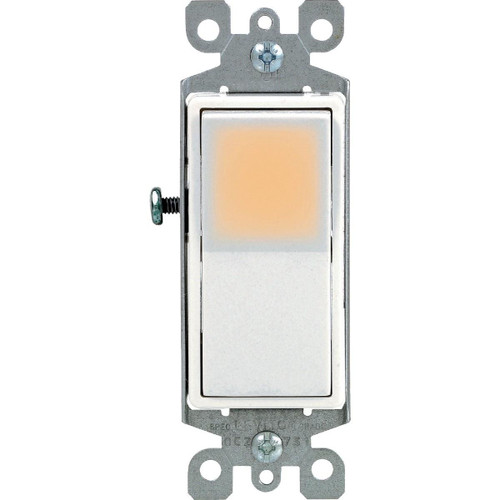 S12-L5611-2LW Leviton Decora Residential Grade 15 Amp Rocker Single Pole Switch, White