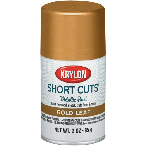 SCS-029 - Krylon Short Cuts 3 Oz. High-Gloss Enamel Metallic Spray Paint, Gold Leaf