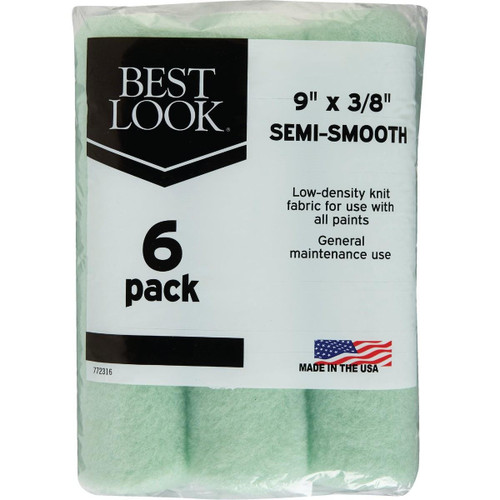 DIB RS 9360 - Best Look General Purpose 9 In. x 3/8 In. Knit Fabric Roller Cover (6-Pack)