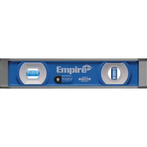EM95.10 - Empire 9 In. Aluminum Magnetic UltraView LED Torpedo Level
