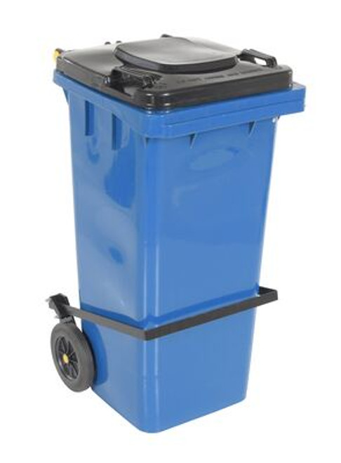 Vestil - TH-32-BLU-FL - 32 Gal Poly Trash Can Blue w/Lift