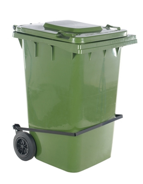 Vestil - TH-95-GRN-FL - 95 Gal Poly Trash Can Green w/Lift