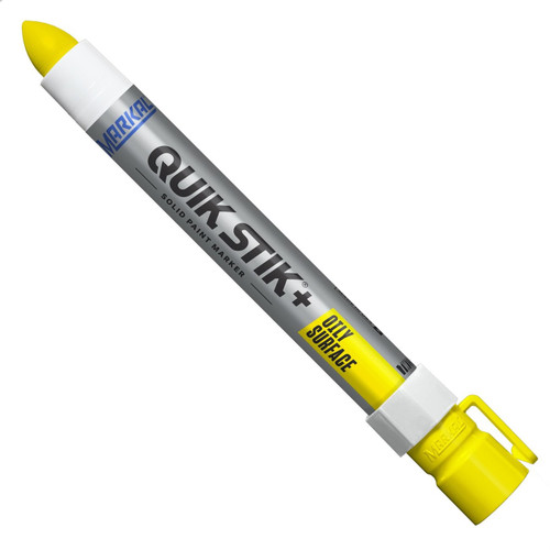 Markal Quik Stik Oily Surface Paint Marker, Yellow, 48/Case