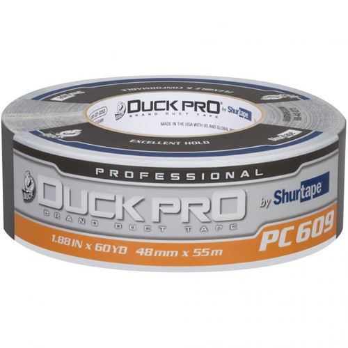 PC 609 Duck Pro¨ Professional Grade, Co-Extruded Cloth Duct Tape, Size: 48mm x 55m, 24/CS