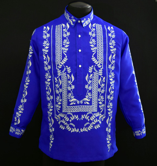 Royal Blue Raya Barong Tagalog 4855B