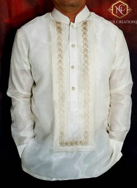 BARONG TAGALOG Chinese Collared Filipino National Apparel NCB3