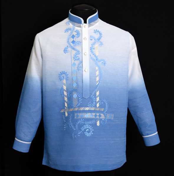 Monochromatic Baby Blue Barong Tagalog 3132