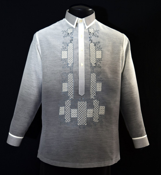 Monochromatic Gray Jusilyn Barong Tagalog 3335 Monochromatic Gray Jusilyn Barong Tagalog 3335