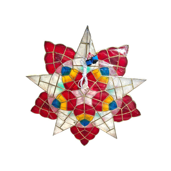 Monita-Monito  Parol na Capiz Colored, 24 inches