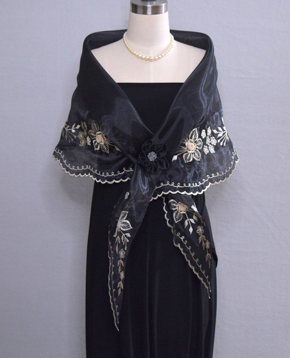 Black Filipiniana Alampay 5662A