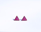 Leather Triangle Earrings