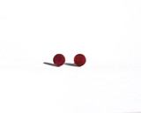 Wine Wood Circle Studs