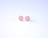 Blush Wood Circle Studs