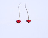 Leather Heart Ear Threads