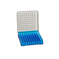 Arctic Squares Cryogenic Tube Storage Box, Polycarbonate, 100-Place, Blue