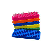 Tube Rack, reversible, 96 x 1.5mL & 0.5mL, (112 x 250mm) Orange, 5-pk