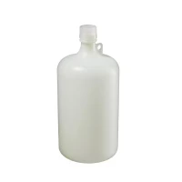 Nalgene 38-430 mm Fluorinated Narrow-Mouth HDPE Bottles with Closure, 4L, 6-pk
