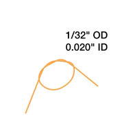 PEEK Tube Orange 1/32"OD x 0.02" ID, 10-Feet