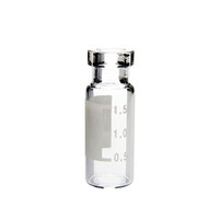 Ibis 11mm Clear Crimp Top Vial w/ Grad Patch, Wide Mouth