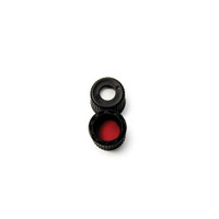 Ibis 10mm Black Screw Cap, PTFE/Silicone, 100-pk