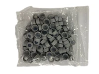 Ibis Scientific 9mm Gray Screw Cap, LC-Clean, Bonded PTFE/Silicone, Pre-slit, 100-pk