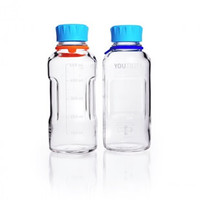 DURAN® YOUTILITY® Laboratory Bottle GL 45 Clear, with screw cap and pouring ring from PP, 500mL, 4-pk