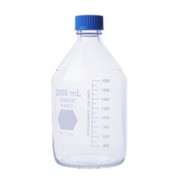 KIMBLE® GL45 Media Bottles, With Cap, 250mL, 10-pk