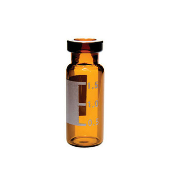 Ibis Scientific 11mm Amber Crimp Top Vial w/ Grad Patch, 100-pk