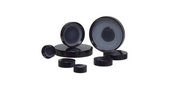58-400 Black Phenolic Cap with Solid PE Liner, 858-Case