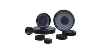 58-400 Black Phenolic Cap with Solid PE Liner, each