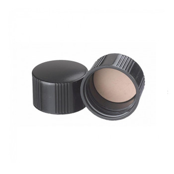 33-430 Black Phenolic Cap, PTFE Liner, 100-pk