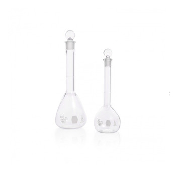 KIMBLE KIMAX Volumetric Flask, Glass Pennyhead Stopper, 1000 mL, 6-pk