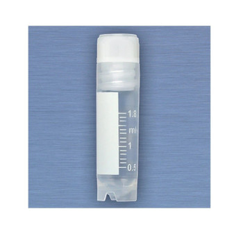 Cryovial, 2mL, Sterile, Attached Screw Cap, Internal Threading, TPE Sealing Layer, Self-Standing, Graduated/Barcoded, 500-pk