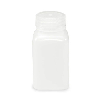 Diamond RealSeal Bottle, Wide Mouth, Square, HDPE with PP Closure, 175mL, 72-pk