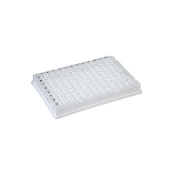 0.2mL 96-Well PCR Plate, Half Skirt (ABI-style), Ridged Rim, Clear, 100-cs