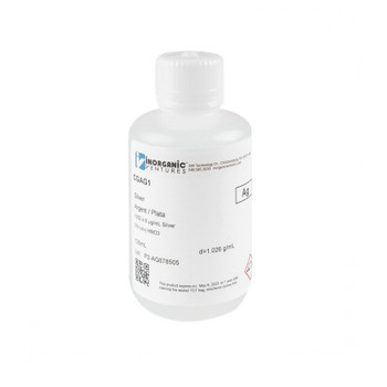 1000 ppm (µg/mL) Silver for ICP, 125mL