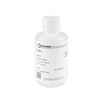 1000 ppm (µg/mL) Barium for ICP, 125mL
