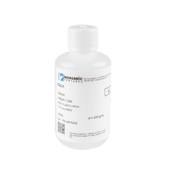 1000 ppm (µg/mL) Lithium for ICP, 125mL