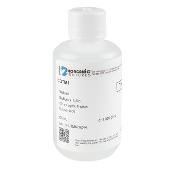 1000 ppm (µg/mL) Thulium for ICP, 125mL