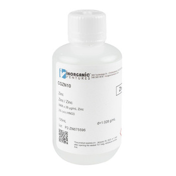 10,000 ppm (µg/mL) Zinc for ICP, 125mL