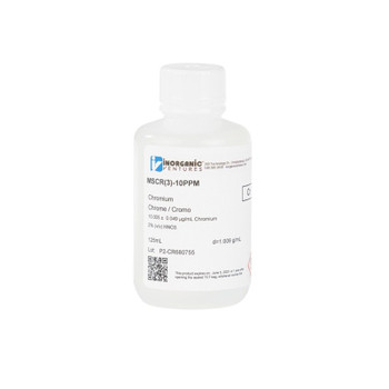 10µg/mL Chromium +3, 2% v/v Nitric Acid, 125mL